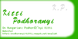 kitti podhoranyi business card